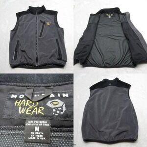 Mountain‎ Hardwear Vest Womens Medium Gray Gore Wind Stopper Full Zip VTG USA